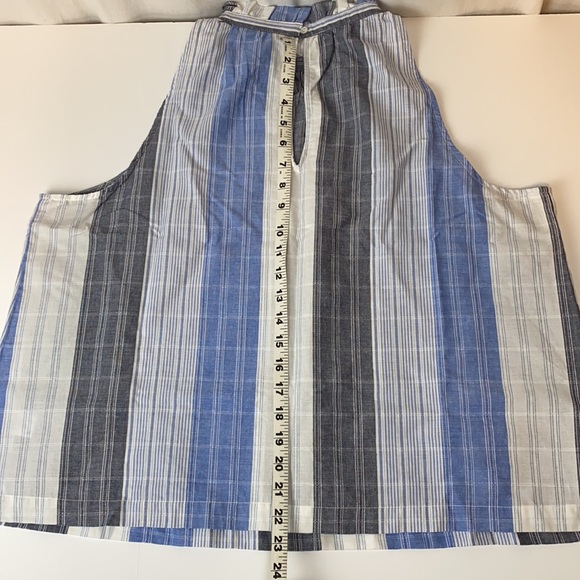 Universal Thread Halter blue striped casual top - Picture 6 of 7